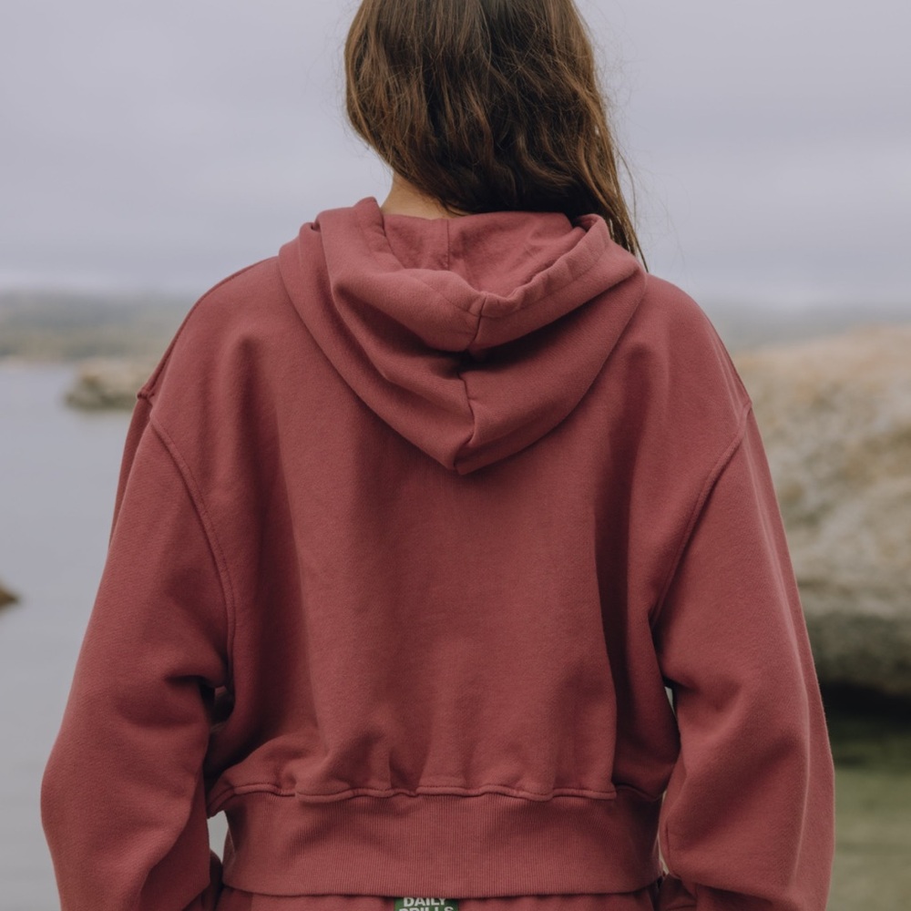 Daily Drills Burgundy Zip-Up Sweatshirt - Picture 2 of 2